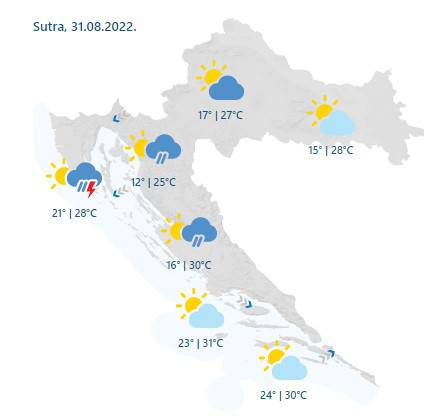 Danas i sutra toplo, planirate negdje za vikend? Evo kakva je prognoza. Ponesite kišobrane...