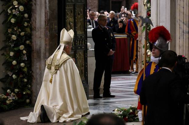 Pope Leo XIV closes the Holy Door of St. Peter's Basilica on the Feast of the Epiphany, at the Vatican