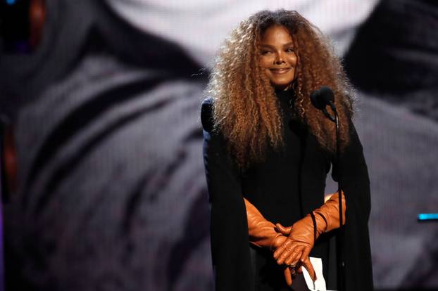 Inductee Janet Jackson speaks during the 2019 Rock and Roll Hall of Fame induction ceremony in Brooklyn, New York