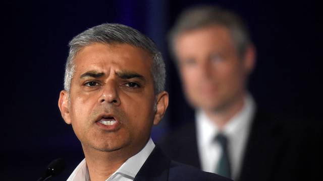 Labour Party candidate for Mayor of London Khan speaks following his victory in London 