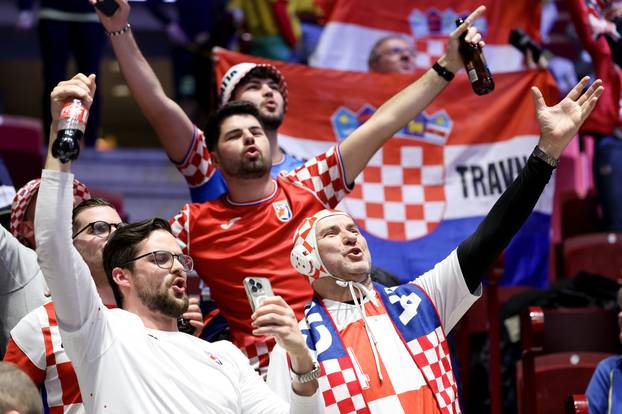 Malmo: Navijači na utakmici između Hrvatske i Švicarske EHF Europskog prvenstva