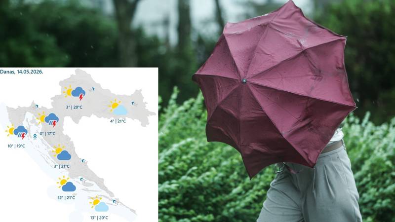 Navečer pljusak i grmljavina. Ništa bolje vrijeme ni u petak
