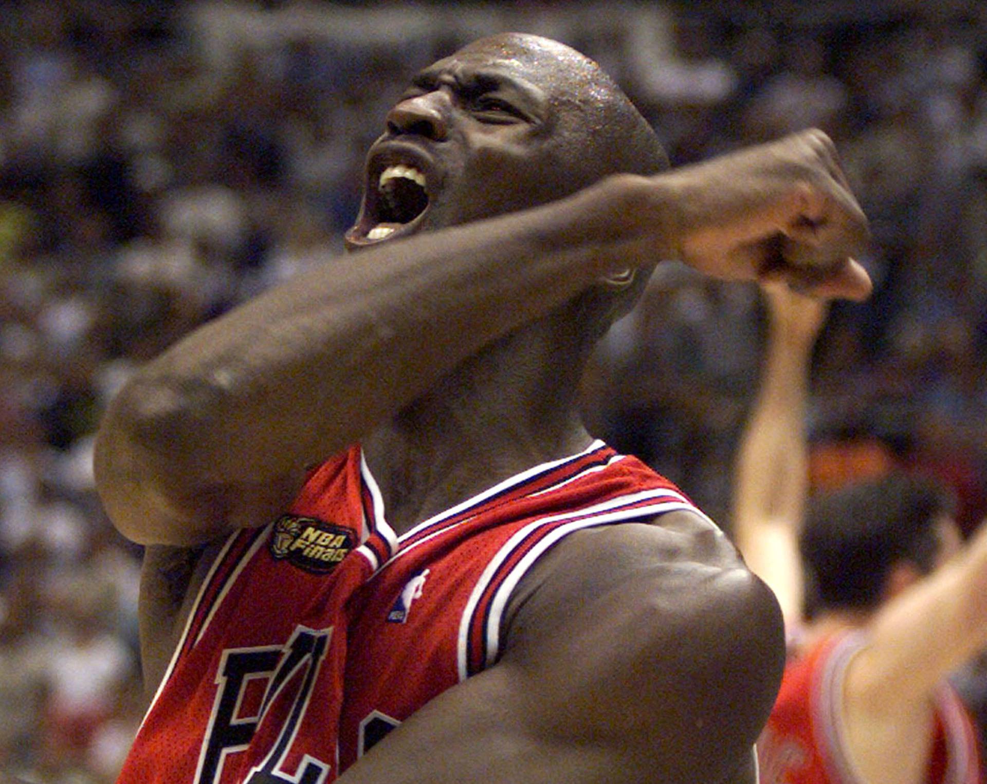 FILE PHOTO: BULLS MICHAEL JORDAN CELEBRATES WINNING NBA CHAMPIONSHIP.