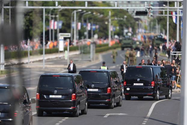 Zagreb: Okupljanje uzvanika uoči početka vojnog mimohoda u povodu 30. obljetnice VRO Oluja