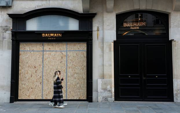 Aftermath of clashes during a national day of protests against the cost of living and rising fuel prices, in Paris