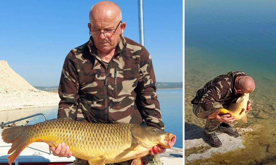 VIDEO Šarana kapitalca od 16 kila upecao na Vranskom jezeru