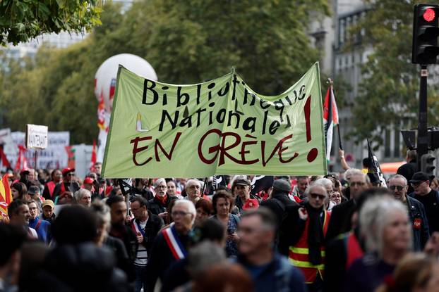 Strikes and anti-government protests called by French unions in France