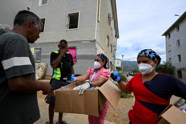 Aftermath of earthquakes in La Guaira