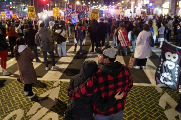 Protest against Immigration and Customs Enforcement (ICE), after a U.S. immigration agent shot and killed 37-year-old Renee Nicole Good in her car in Minneapolis, in Washington