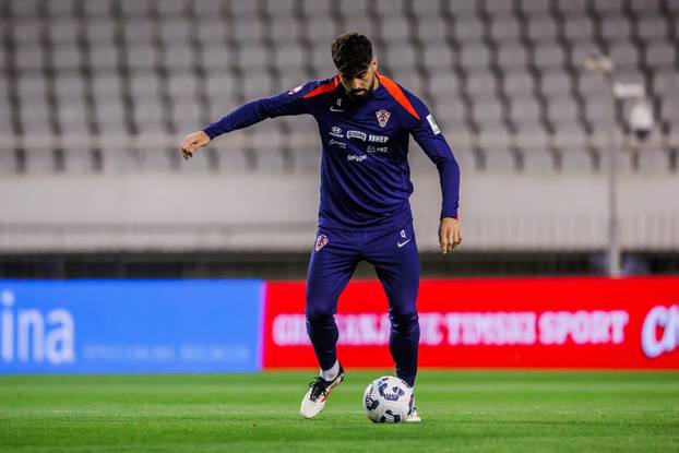 Split: Trening nogometaša reprezentacije Hrvatske na Poljudu