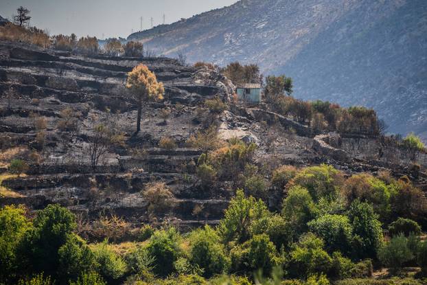 Žrnovnica: Zgarišta po obroncima Mosora