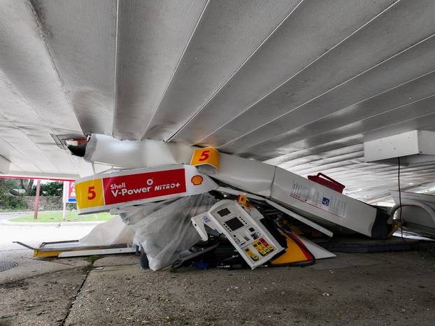 Aftermath of Hurricane Isaias, in Gulf Breeze, Florida