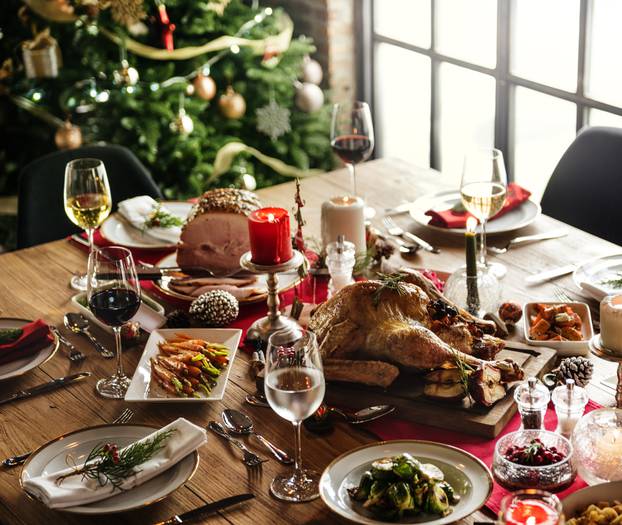 Christmas,Family,Dinner,Table,Concept