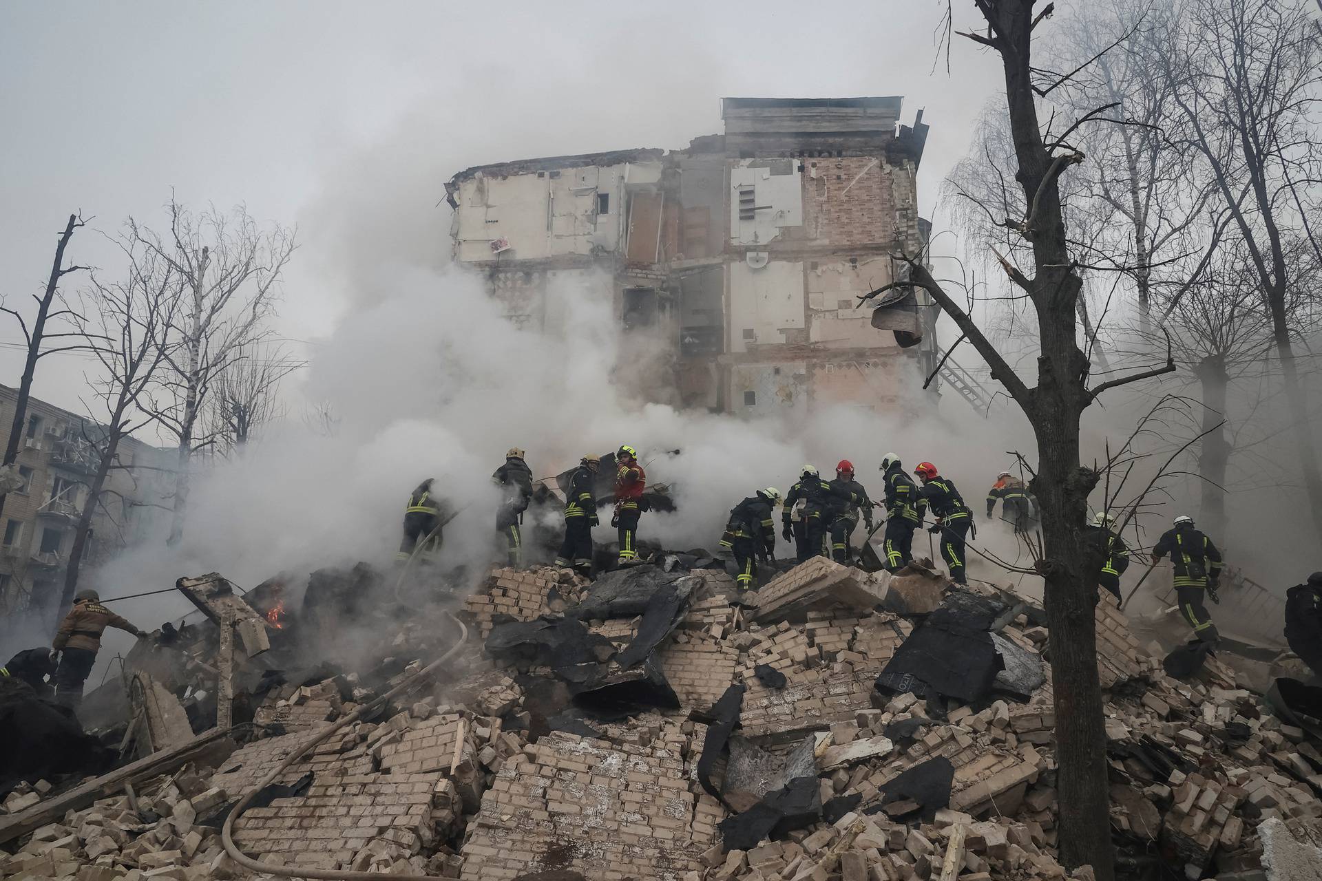 Aftermath of a Russian missile attack in Kharkiv