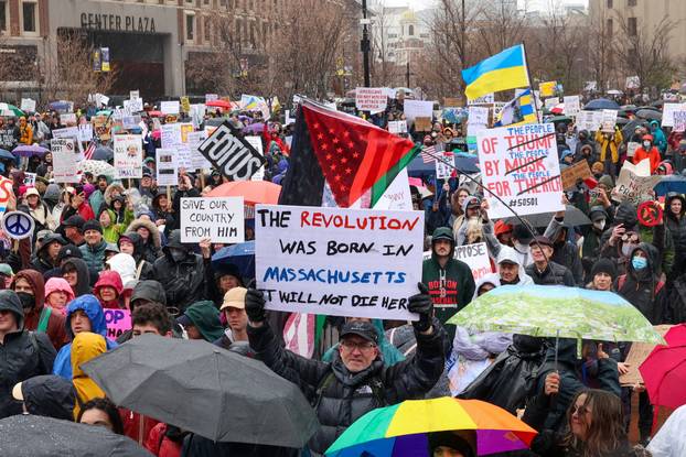 Anti-Trump “Hands Off” protest in Boston