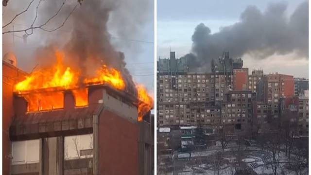 VIDEO Panika u Beogradu, vatra guta stan. Evakuirali su stanare