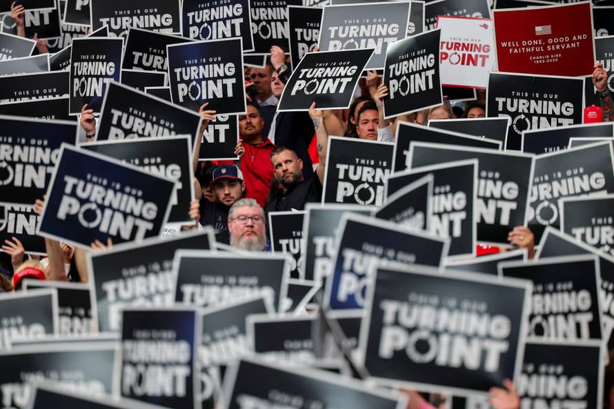 Memorial service for slain conservative commentator Charlie Kirk, in Glendale