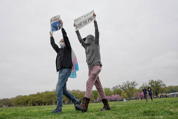 Anti-Trump 'Hands Off!' protest, in Washington