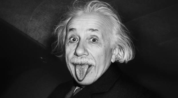 Albert Einstein tongue photo