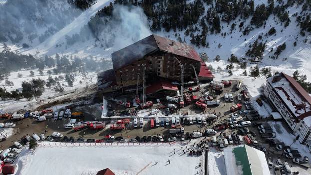 Ski resort hotel fire in northern Turkiye