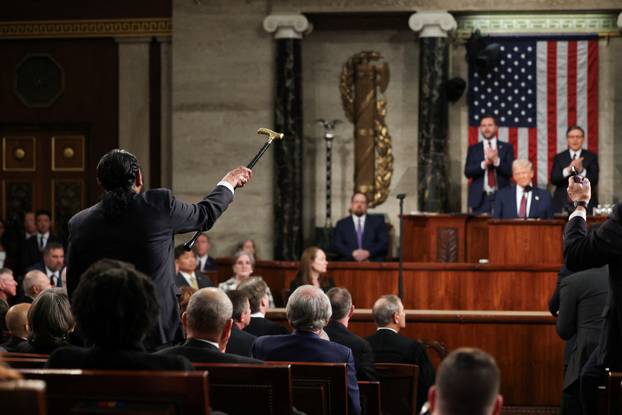 U.S. President Trump delivers a speech to a joint session of Congress