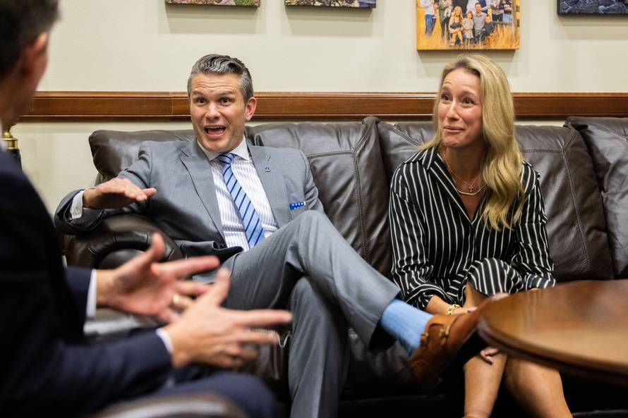 Hegseth Daines Meeting, U.S. Capitol, Washington, DC - 10 Dec 2024