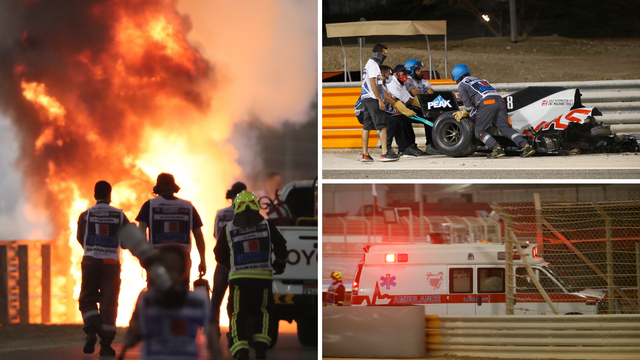 Stravična nesreća u Bahreinu: Grosjean se zabio u zid, bolid se u udarcu prepolovio i izgorio