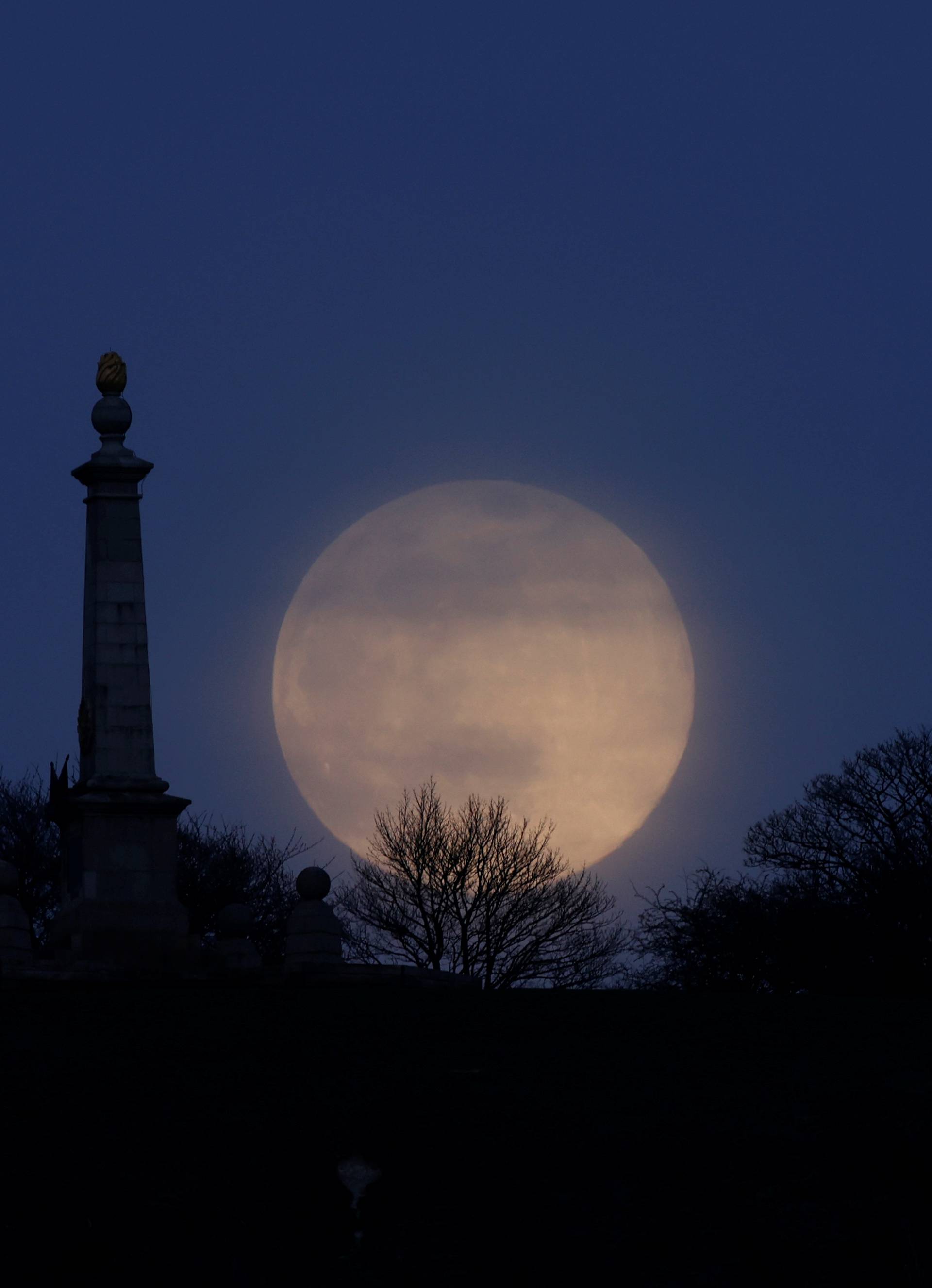 The Supermoon visible over Britain