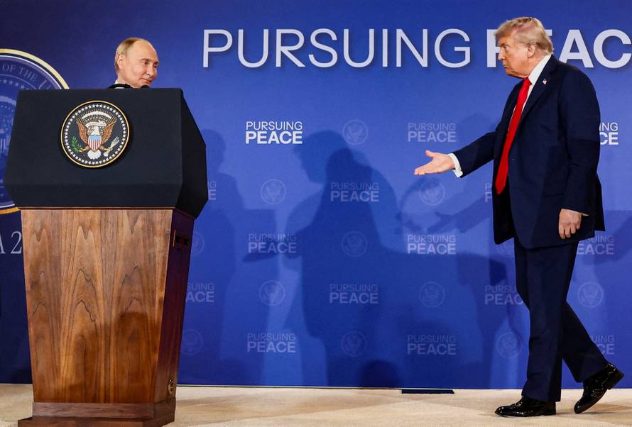 U.S. President Trump meets with Russian President Putin in Alaska
