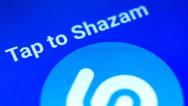 Illustration photo of the Shazam application on a mobile phone
