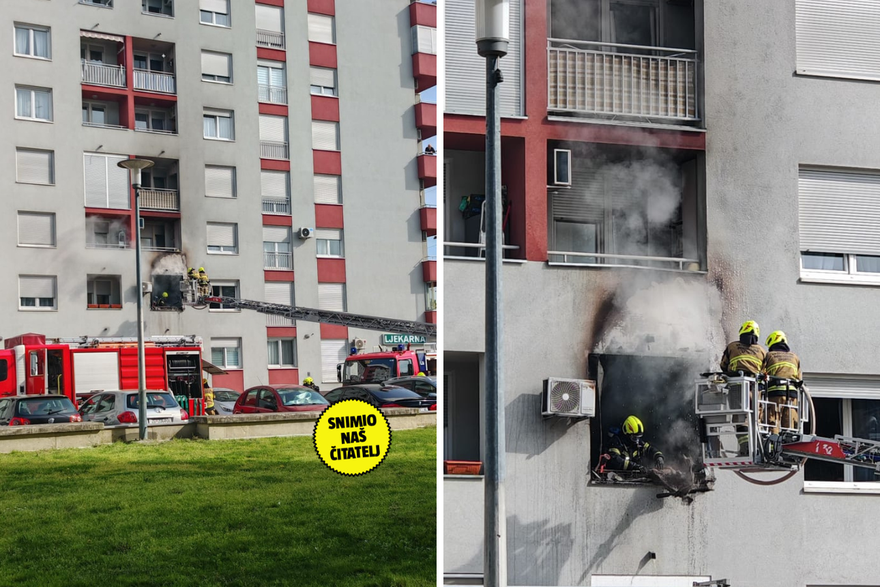 Buknuo je po&zcaron;ar na balkonu stana u Zagrebu!