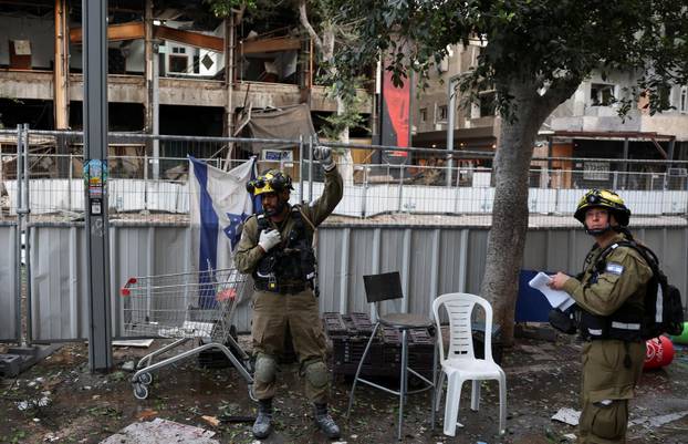 Aftermath of missile attack from Iran on Israel