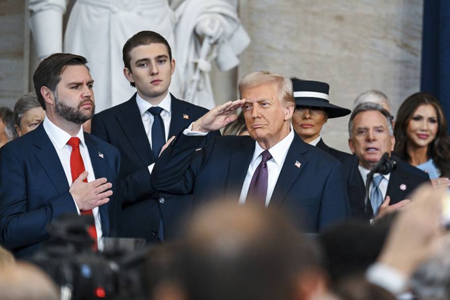 Trump and Vance Swearing-In at the US Capitol