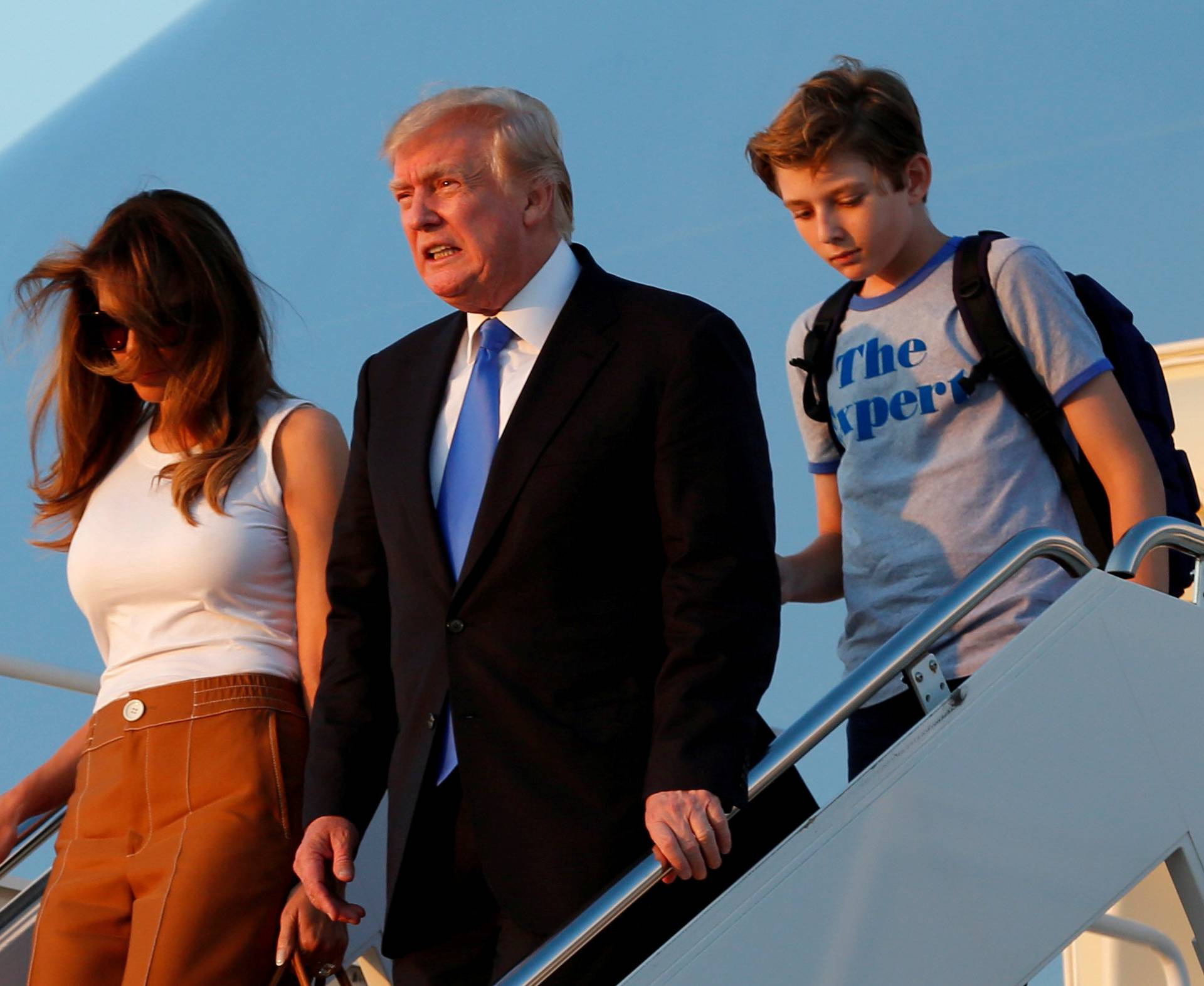 President Donald arrives at Joint Base Andrews