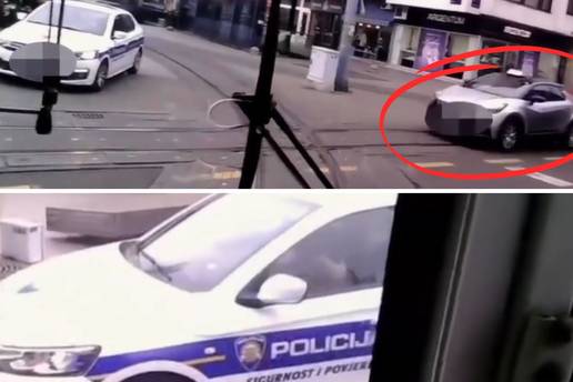 VIDEO Taksist u Zagrebu oduzeo prednost tramvaju! Pogledajte kako su reagirali policajci...