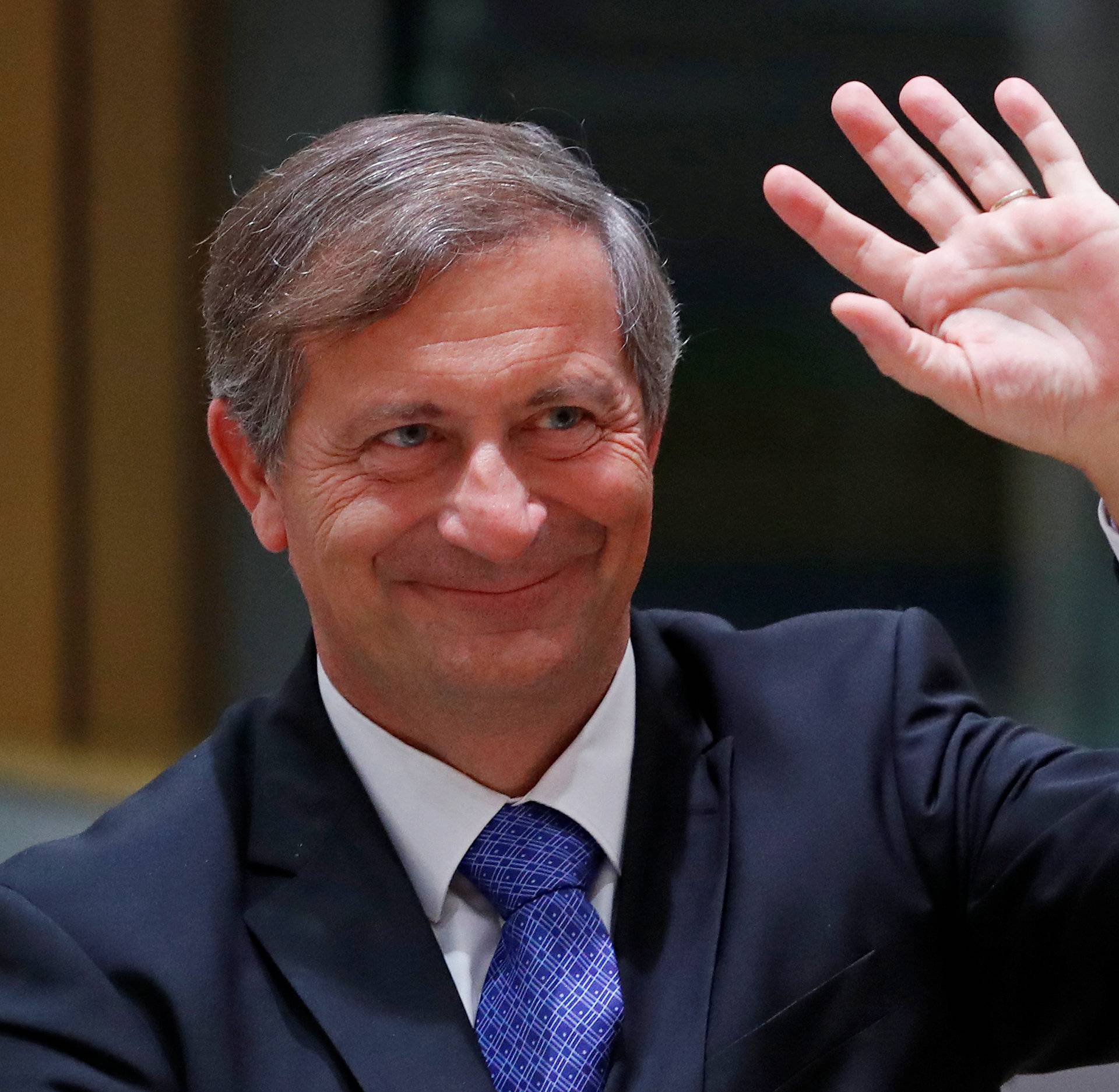 Slovenia's Foreign Minister Karl Erjavec attends an European Union foreign and defence ministers' meeting in Brussels