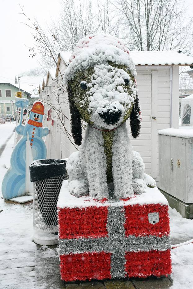 Snijeg zabijelio ulice u Sisku