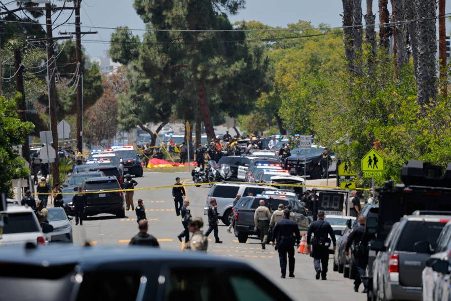 Scene of a reported active shooter situation at the Islamic Center in San Diego