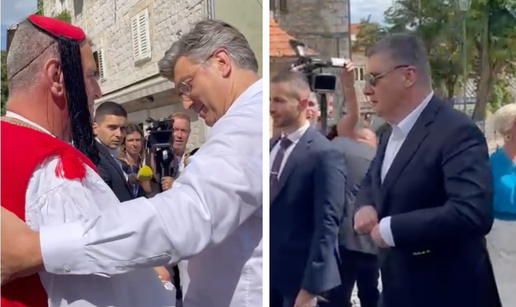 VIDEO Milanović i Plenković stigli u Sinj, ljudi Zoranu vikali: 'Evo našega, dajte da ga vidim'