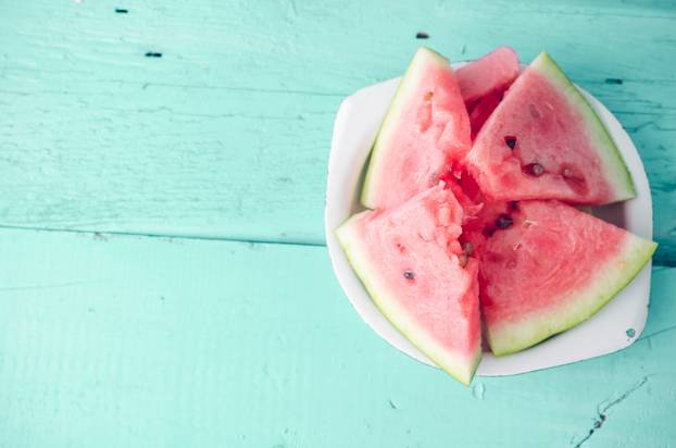 Fresh sliced watermelon