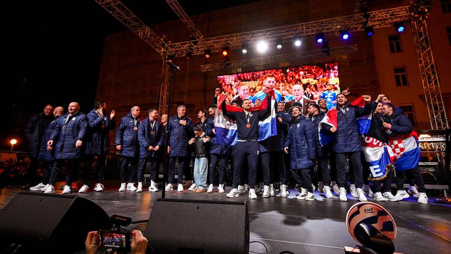 Zagreb: Svečani doček rukometnih reprezentativaca nakon osvojene bronce na Europskom prvenstvu