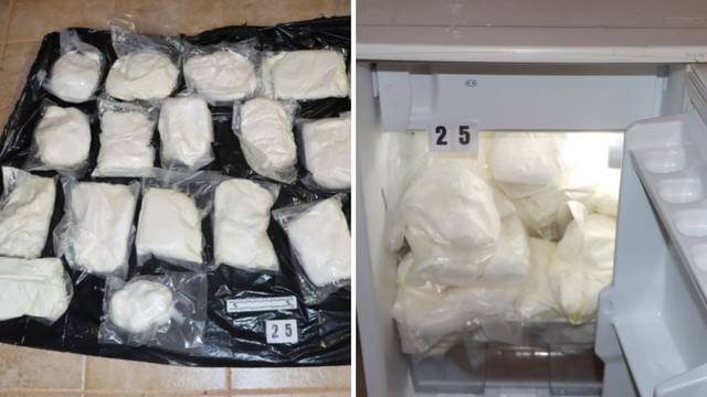 Pogledajte preko 20 kilograma droge u zapljeni na Trešnjevci! Dileri su je držali i u frižideru