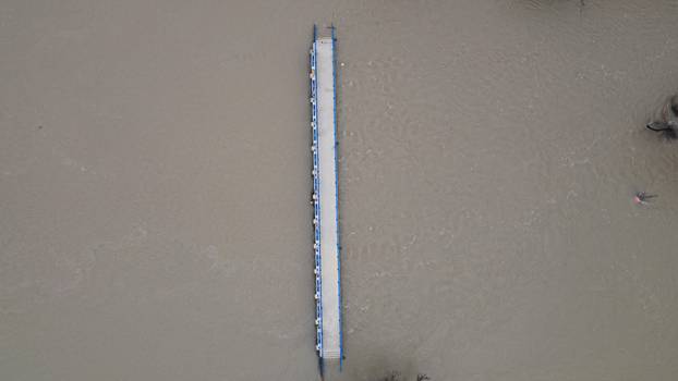 Mostar: Pogled iz zraka na poplavljena područja uz rijeku Bunu