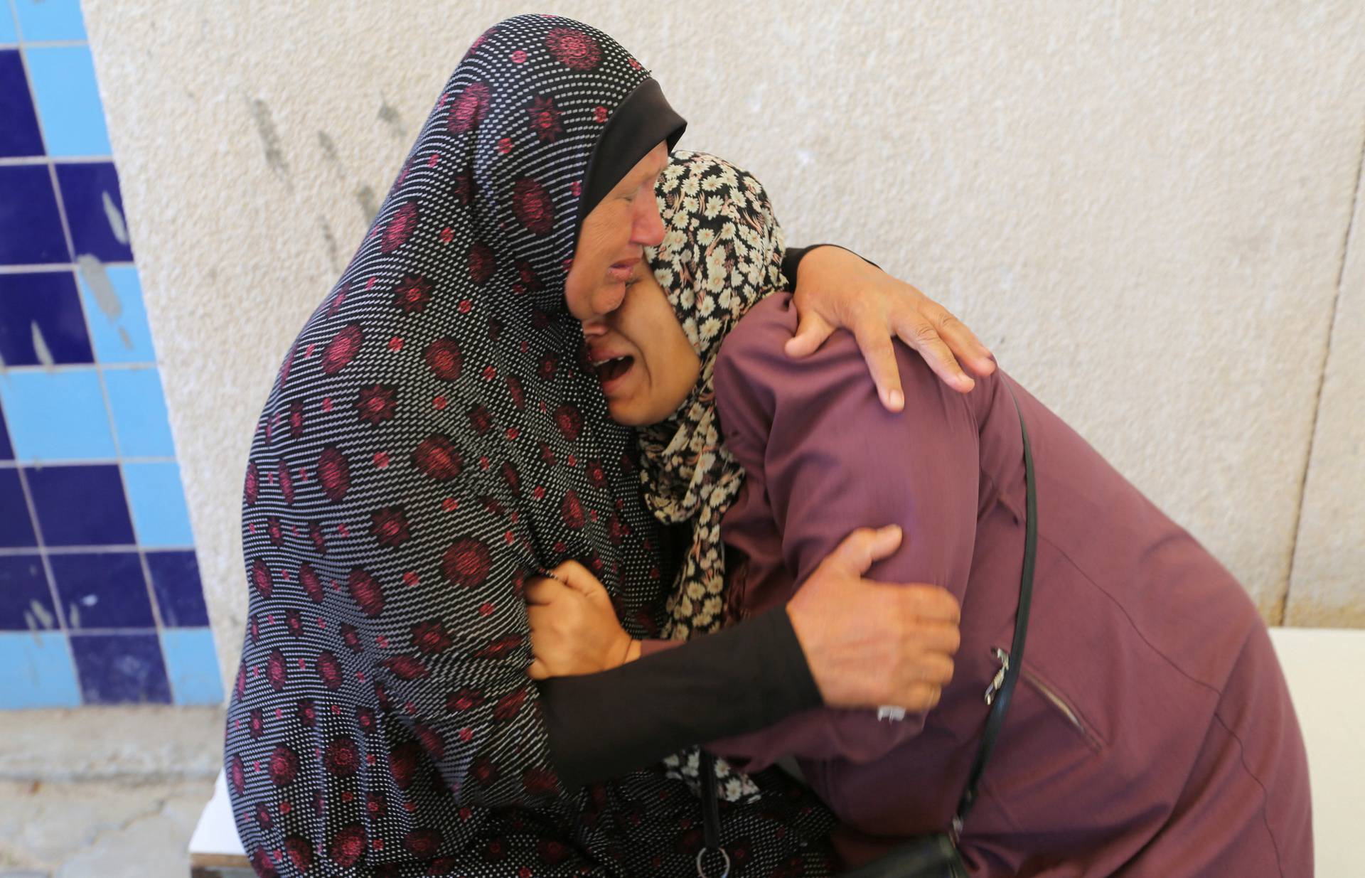 Funeral of Palestinians killed in Israeli strikes due to a military operation in Rafah, in Khan Younis