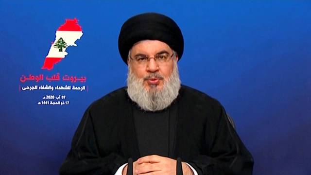 Hezbollah leader Nasrallah gives speech after Beirut blast