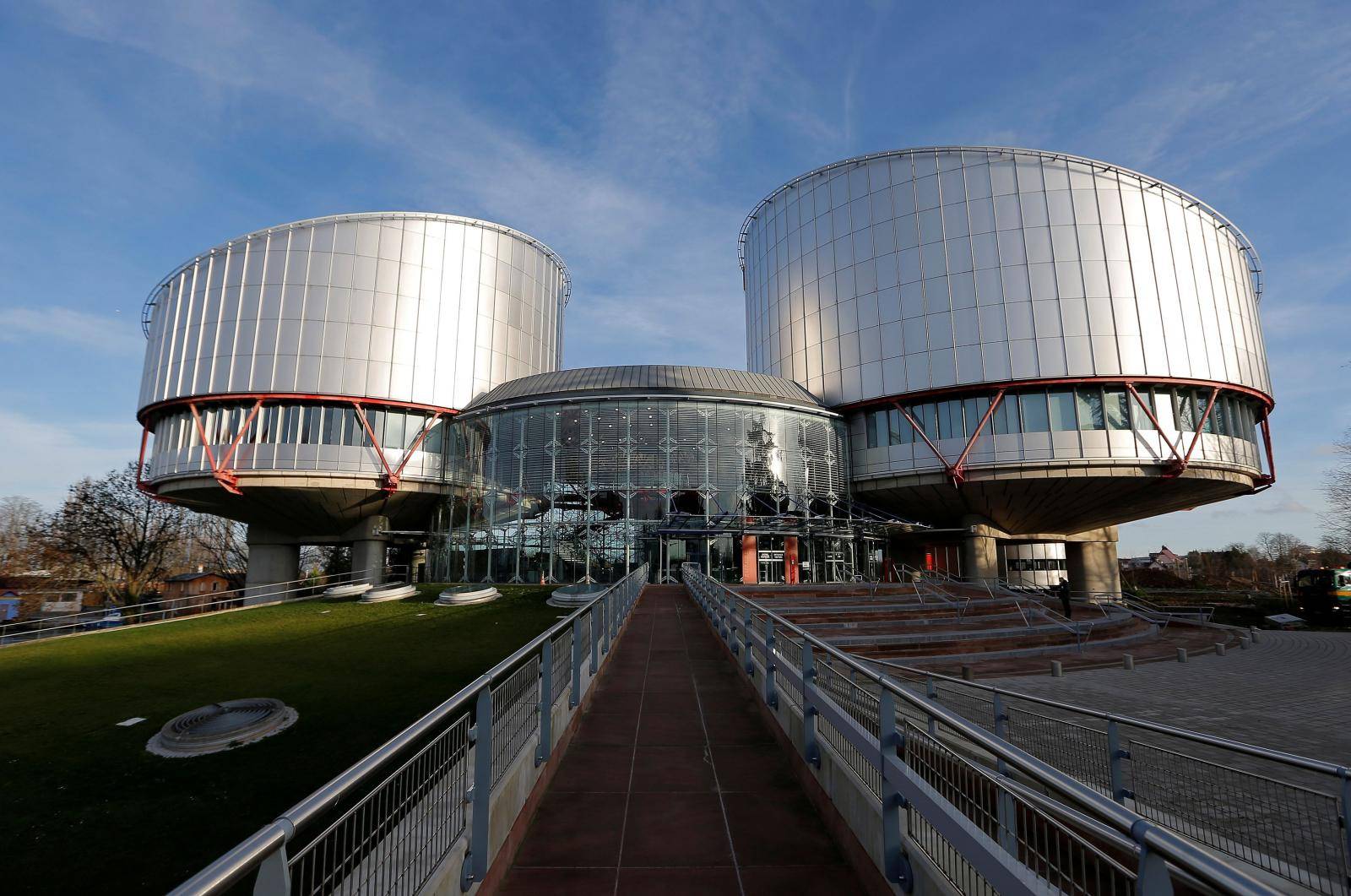 FILE PHOTO: The building of the European Court of Human Rights is seen during a hearing in Strasbourg