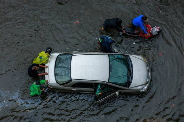 Heavy rain in Bangkok