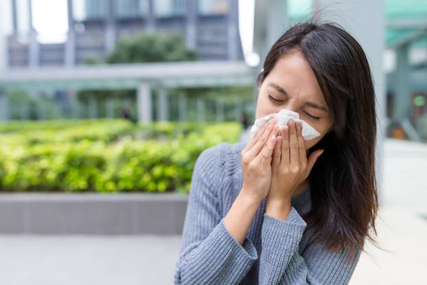 Woman suffer from sick