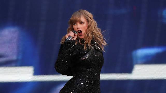 Singer Taylor Swift performs during her reputation stadium Tour at Wembley Stadium in London