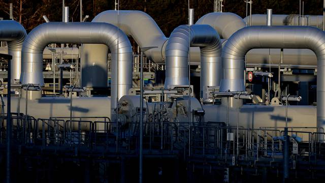 FILE PHOTO: Pipes at the landfall facilities of the 'Nord Stream 2' gas pipeline in Lubmin